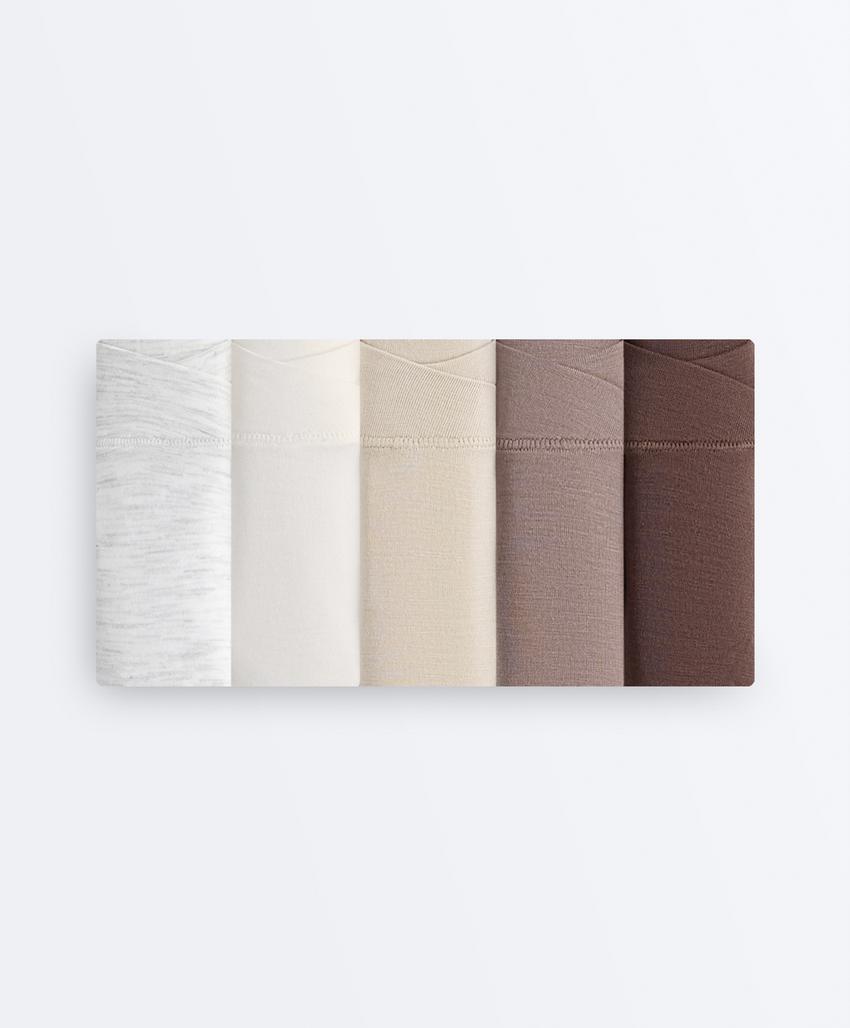 5 классических трусов из смесового модала с V-образным вырезом