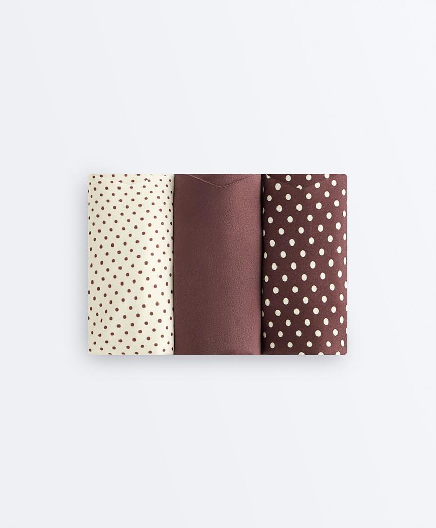 3 классических бикини из смесового полиамида с V-образным вырезом