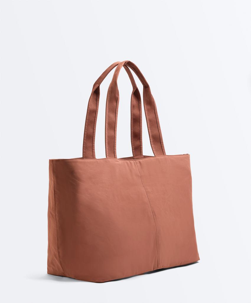 Мягкая сумка-шопер на молнии