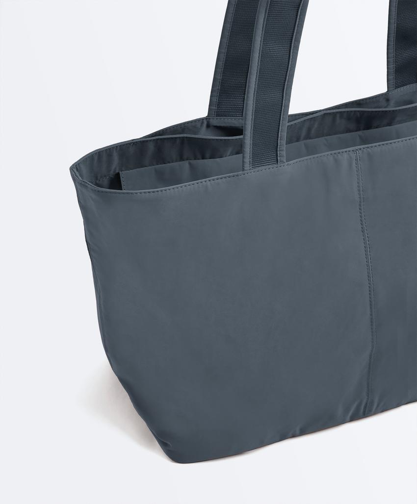 Мягкая сумка-шопер на молнии