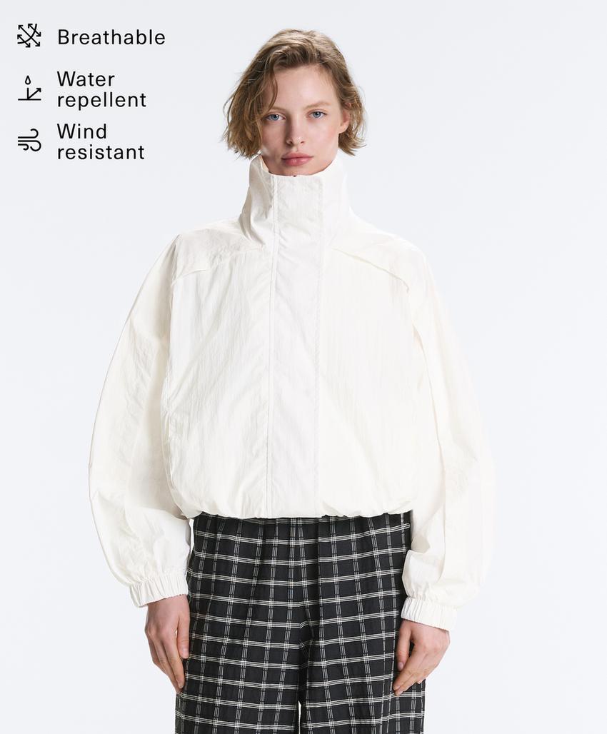 Укороченная водоотталкивающая куртка Track с высоким воротником