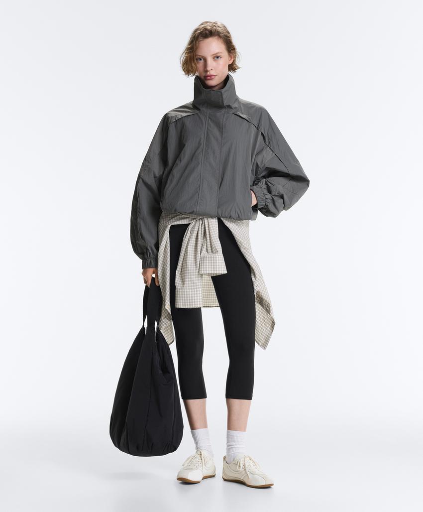 Укороченная водоотталкивающая куртка Track с высоким воротником