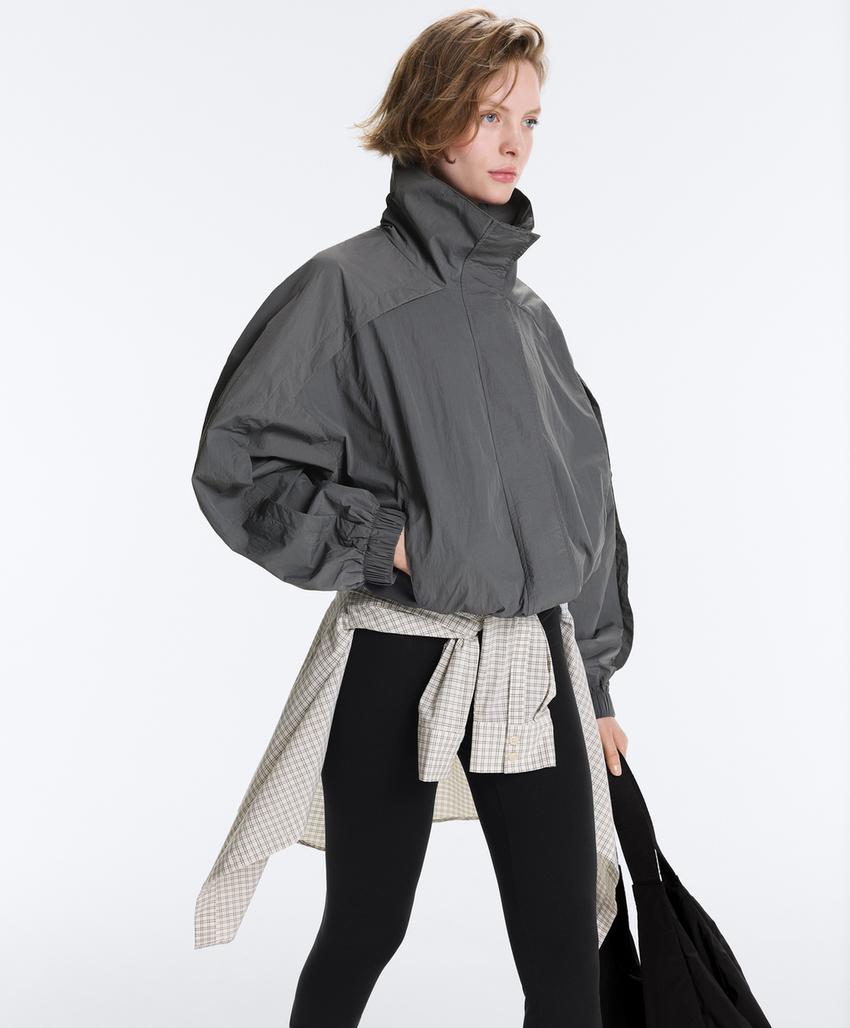 Укороченная водоотталкивающая куртка Track с высоким воротником