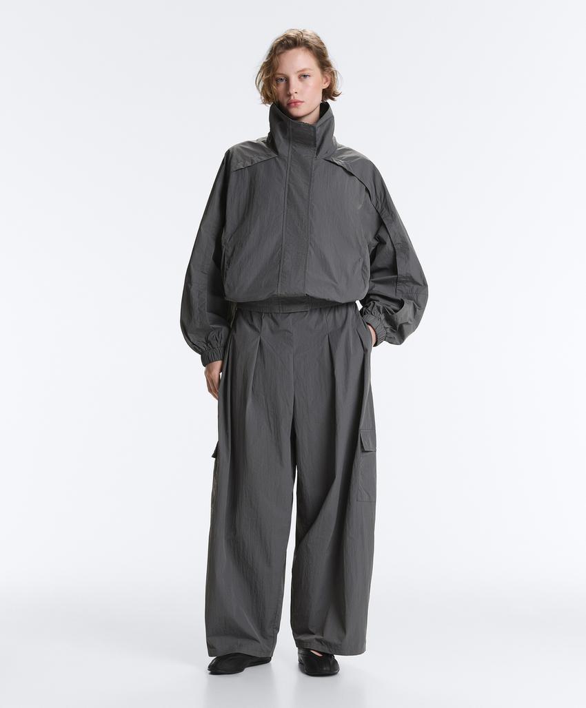 Укороченная водоотталкивающая куртка Track с высоким воротником