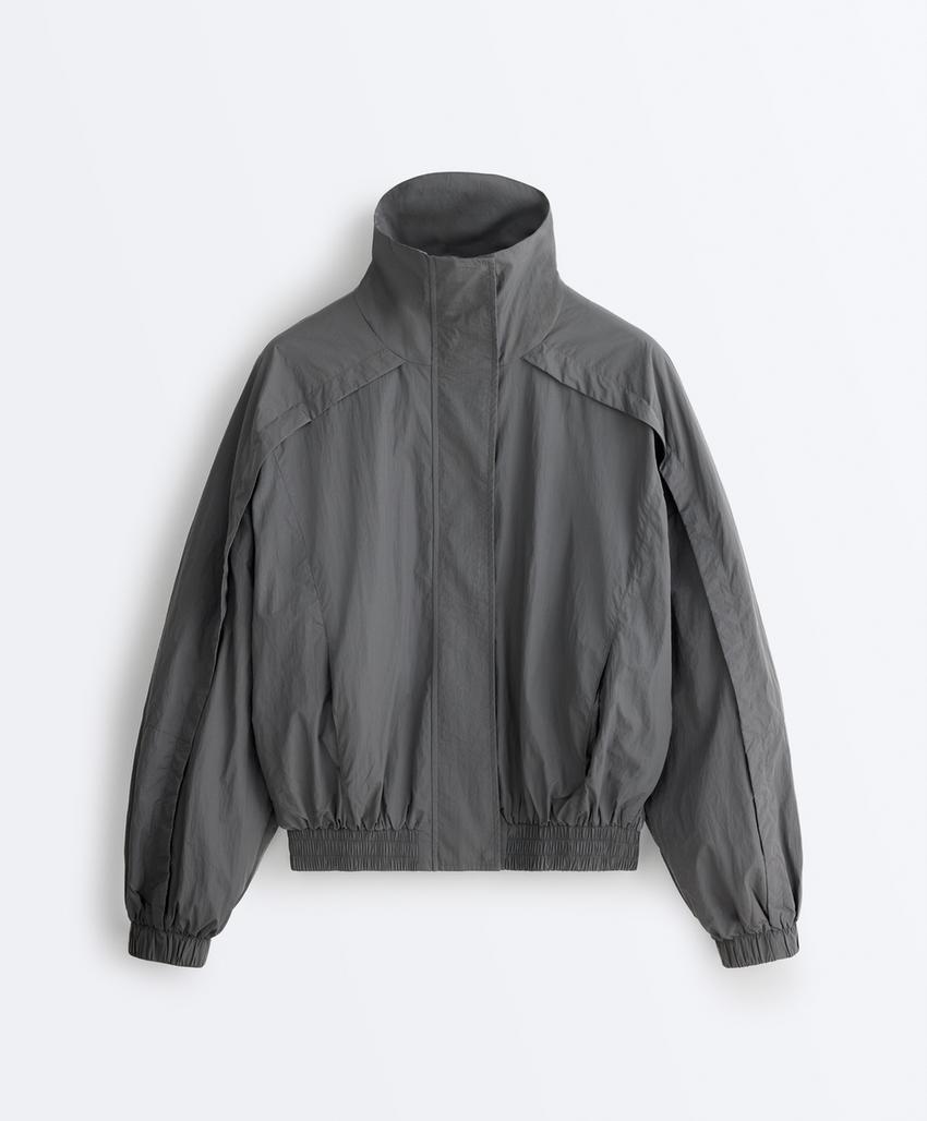 Укороченная водоотталкивающая куртка Track с высоким воротником