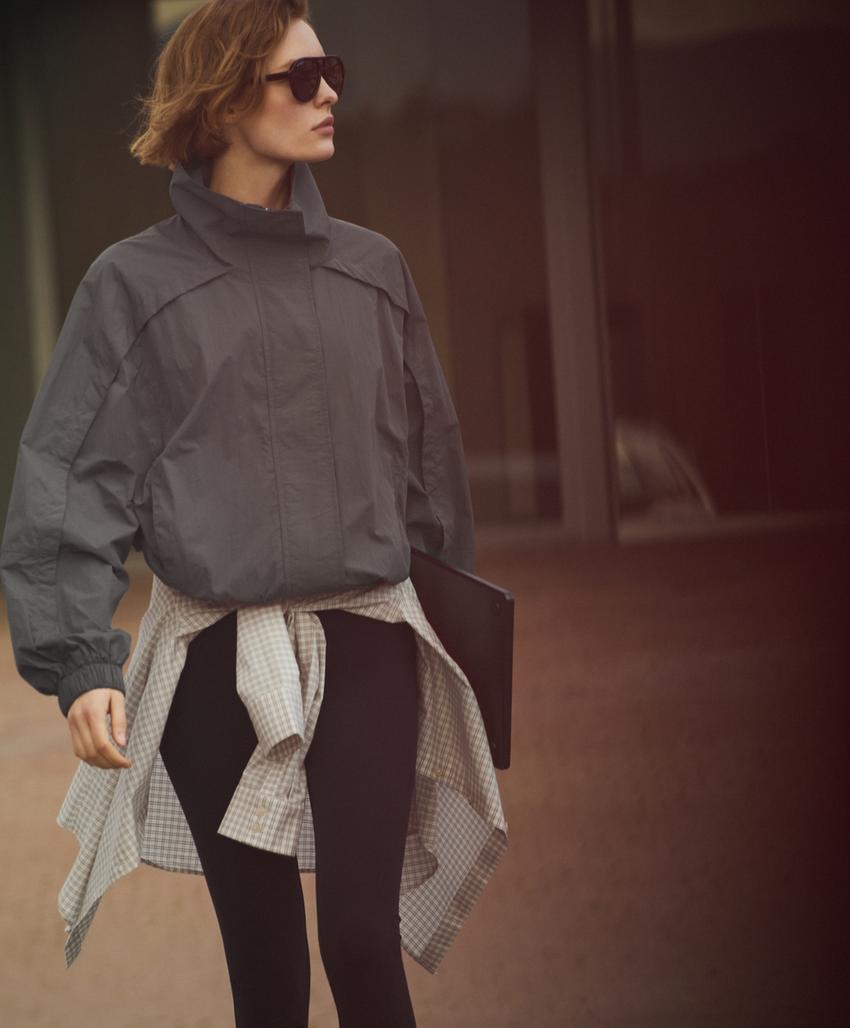 Укороченная водоотталкивающая куртка Track с высоким воротником