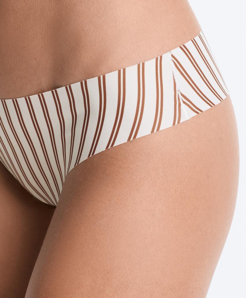 5 invisible laser-cut polyamide blend Brazilian briefs