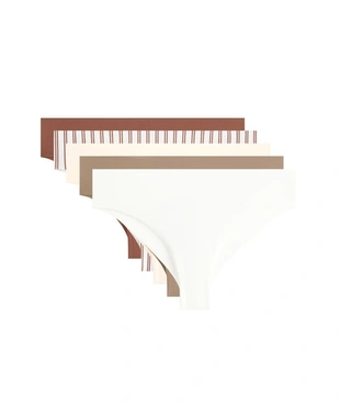 5 invisible laser-cut polyamide blend Brazilian briefs- Заказать в России