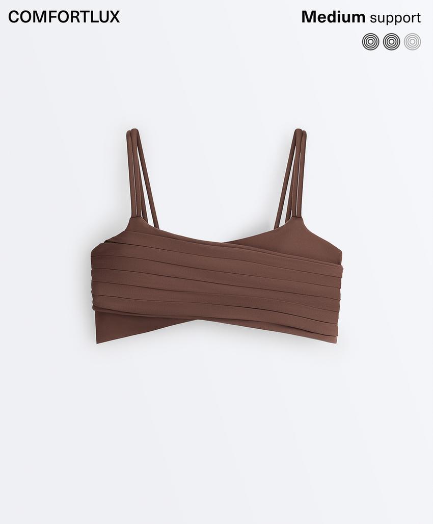 Спортивный бюстгальтер Comfortlux со средней поддержкой и плиссировкой