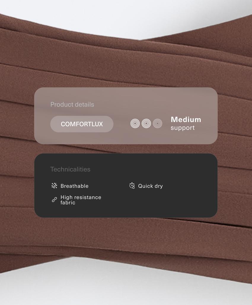 Спортивный бюстгальтер Comfortlux со средней поддержкой и плиссировкой
