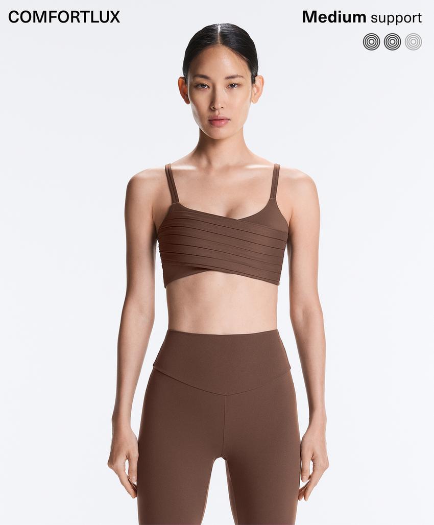 Спортивный бюстгальтер Comfortlux со средней поддержкой и плиссировкой