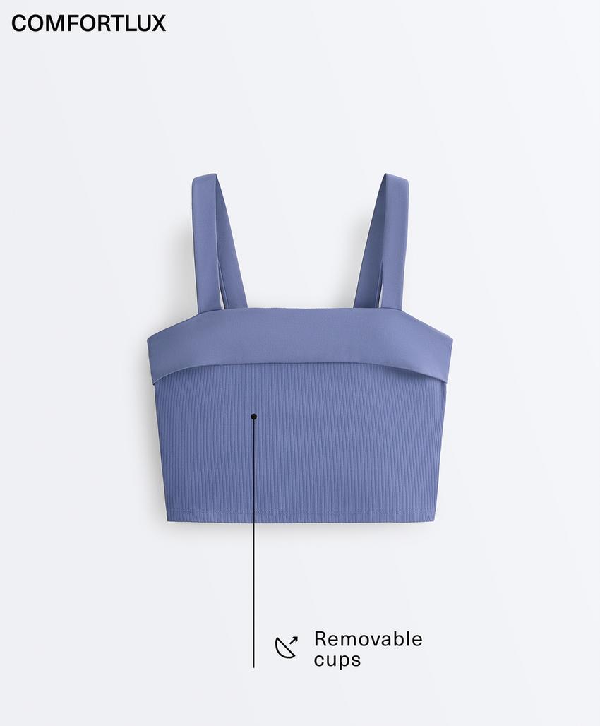 Майка - топ Comfortlux Rib с отворотом