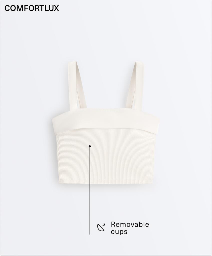 Майка - топ Comfortlux Rib с отворотом