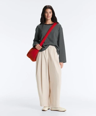 Лонгслив в двойную полоску из смесового хлопка- Заказать в России