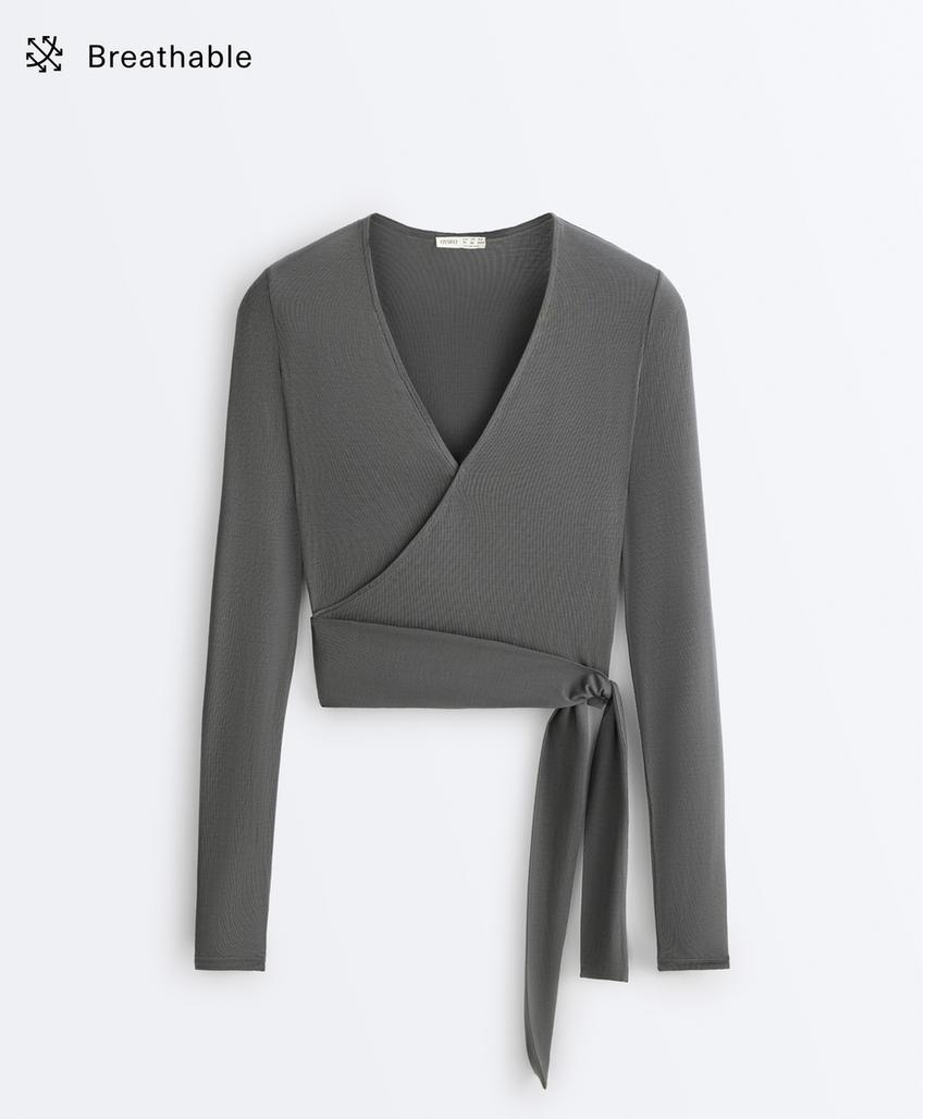 Футболка на запах из смесового лиоцелла