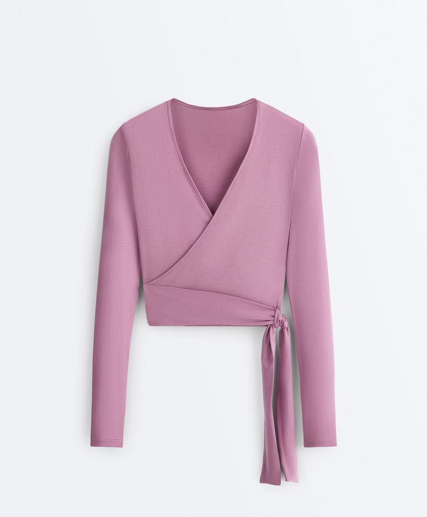 Футболка на запах из смесового лиоцелла