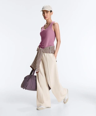 Майка в рубчик из смесового модала- Заказать в России