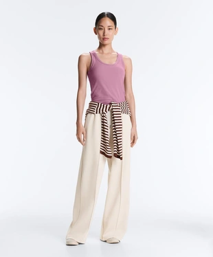 Майка в рубчик из смесового модала- Заказать в России