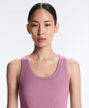 Майка в рубчик из смесового модала- Заказать в России