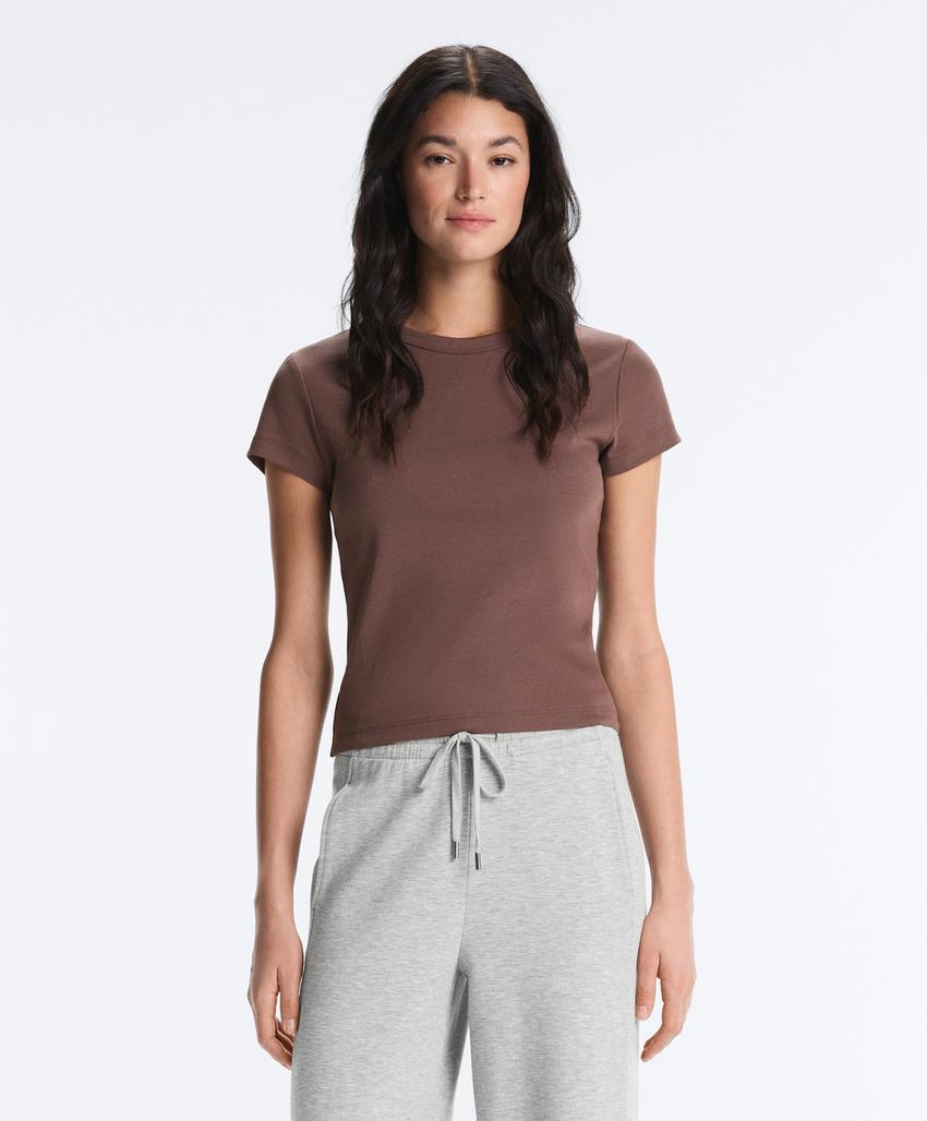 Футболка Rib Fit из смесового хлопка