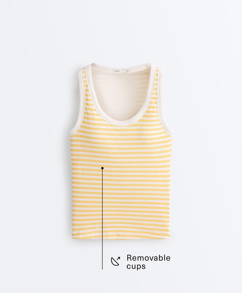 Удлиненный Майка - топ в рубчик с круглым вырезом из модала