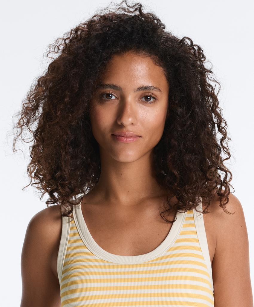 Удлиненный Майка - топ в рубчик с круглым вырезом из модала