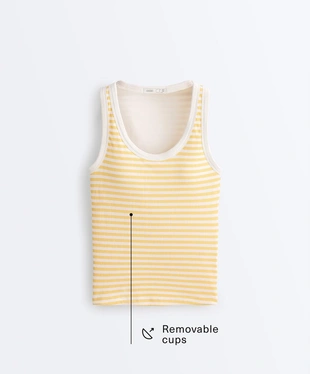 Удлиненный Майка - топ в рубчик с круглым вырезом из модала- Заказать в России