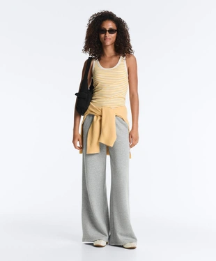 Удлиненный Майка - топ в рубчик с круглым вырезом из модала- Заказать в России