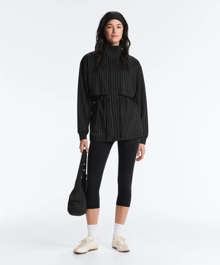 Длинная куртка пике в клетку- Заказать в России