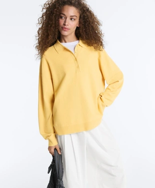 Вязаное поло на пуговицах- Заказать в России