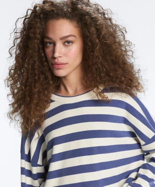 Трикотажный свитер в полоску- Заказать в России