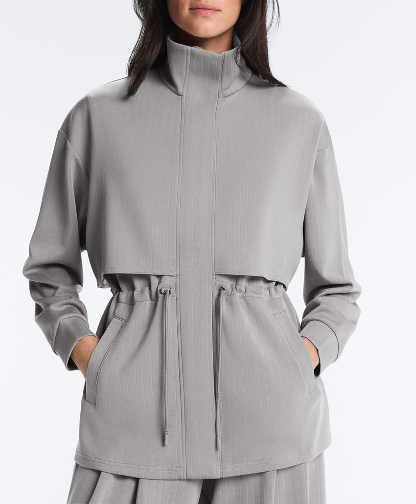 Длинная куртка из модала в полоску