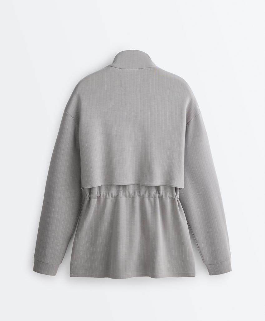 Длинная куртка из модала в полоску