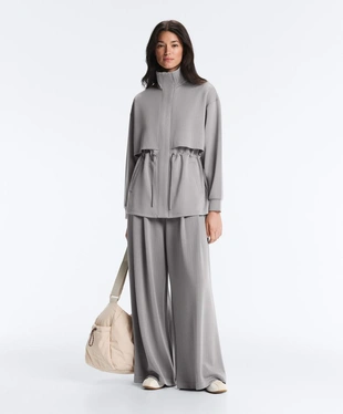 Длинная куртка из модала в полоску- Заказать в России