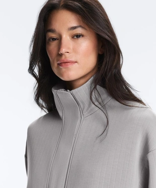 Длинная куртка из модала в полоску- Заказать в России