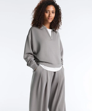 Поло в полоску из модала с мягкой отделкой- Заказать в России