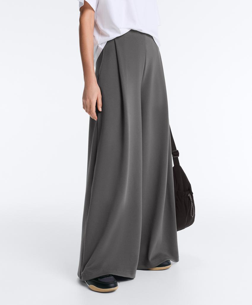 Широкие брюки  из пике