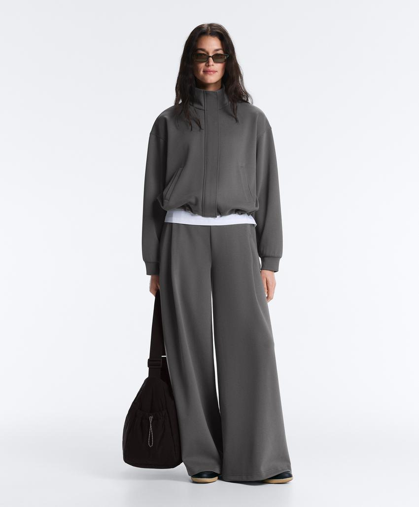 Широкие брюки  из пике