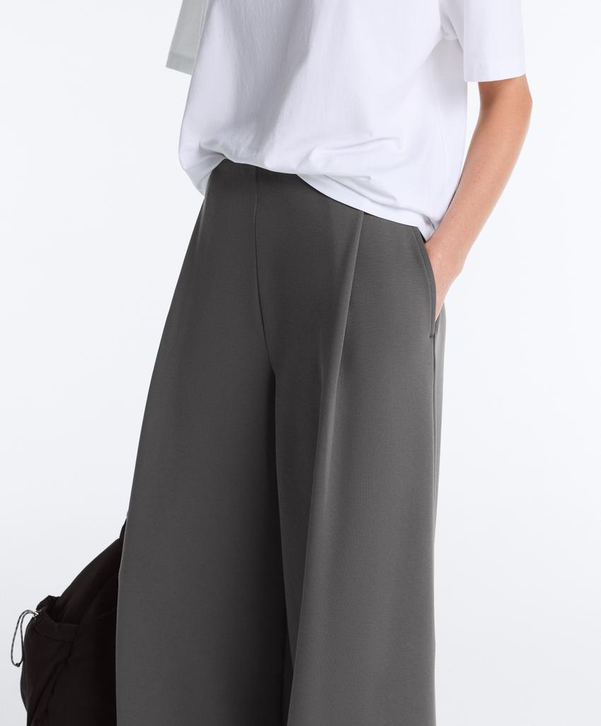 Широкие брюки  из пике