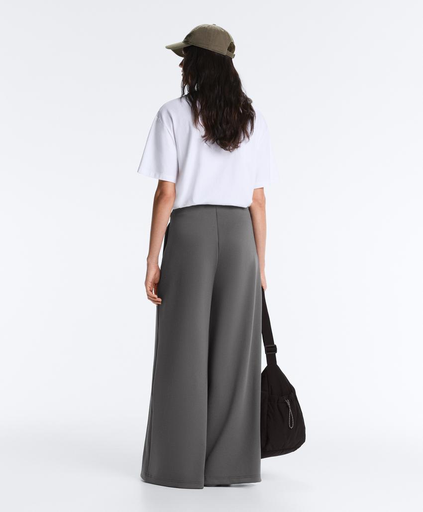 Широкие брюки  из пике