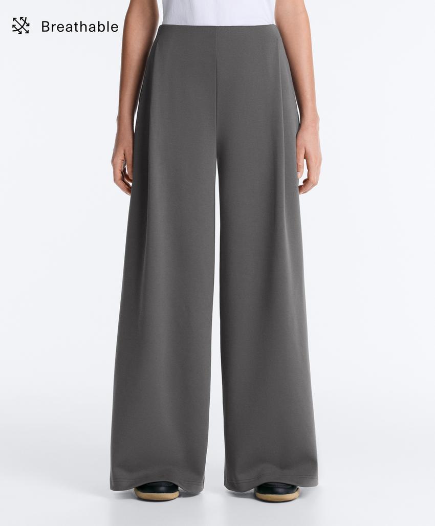 Широкие брюки  из пике