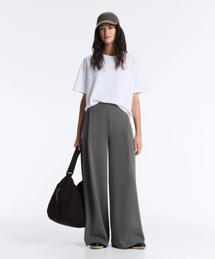 Широкие брюки  из пике- Заказать в России