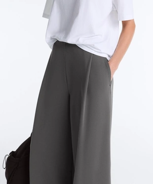 Широкие брюки  из пике- Заказать в России