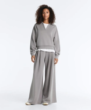 Длинные плиссированные брюки из мягкого модального материала- Заказать в России