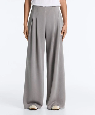 Длинные плиссированные брюки из мягкого модального материала- Заказать в России