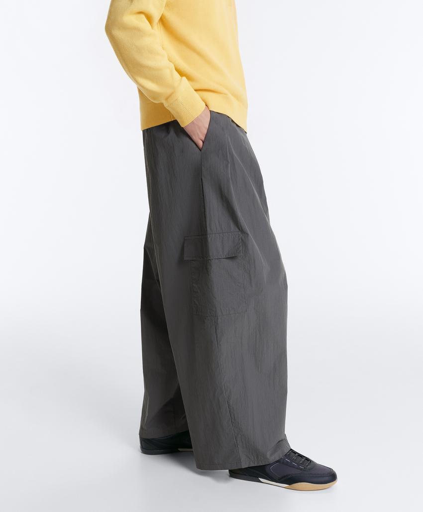 Длинные водоотталкивающие брюки карго из нейлона