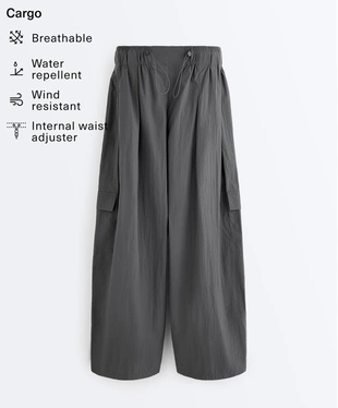 Длинные водоотталкивающие брюки карго из нейлона- Заказать в России