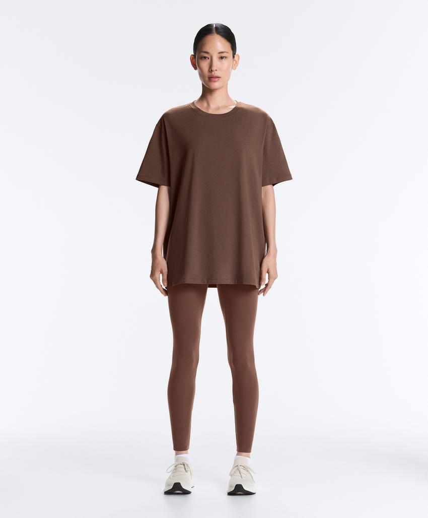 Футболка Oversize с короткими рукавами из смесового хлопка