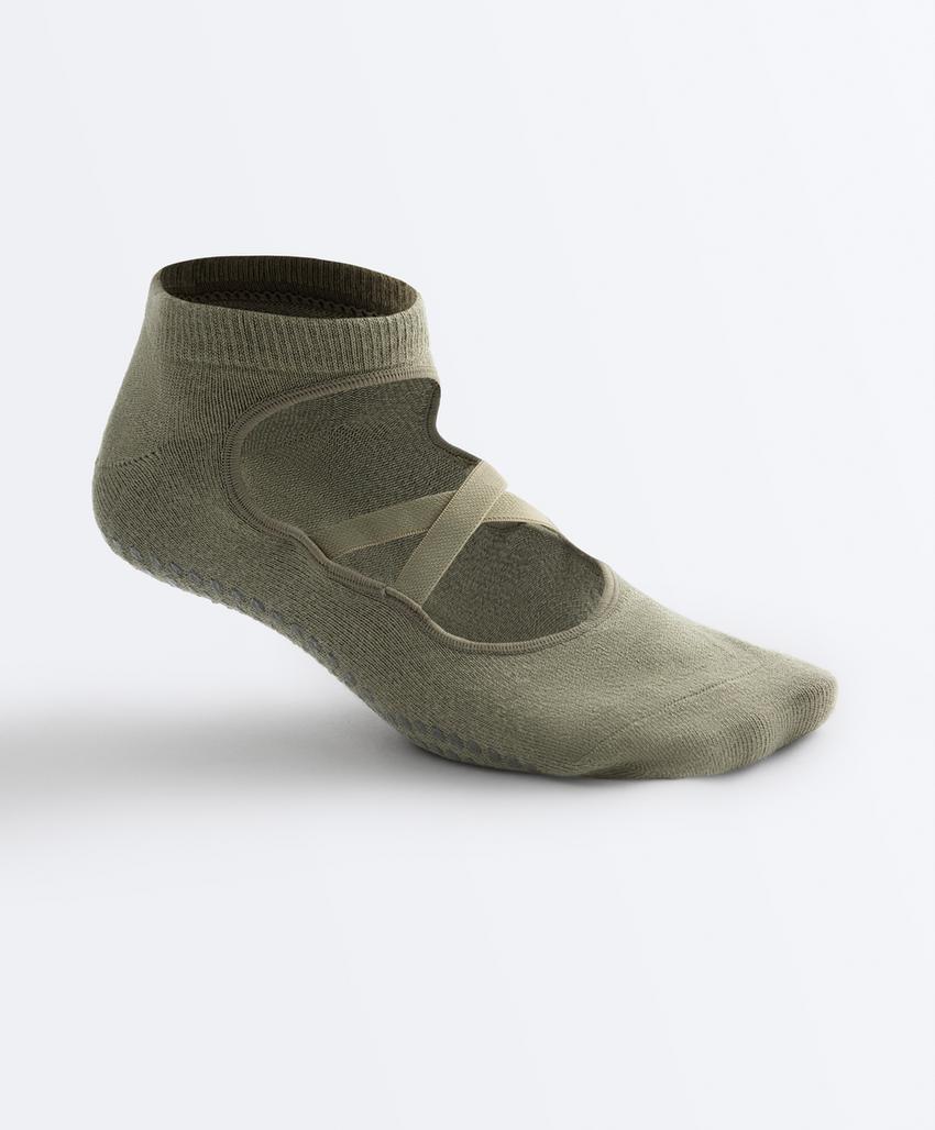 2 пары носков-sneaker из смесового хлопка с лентами для йоги и пилатеса