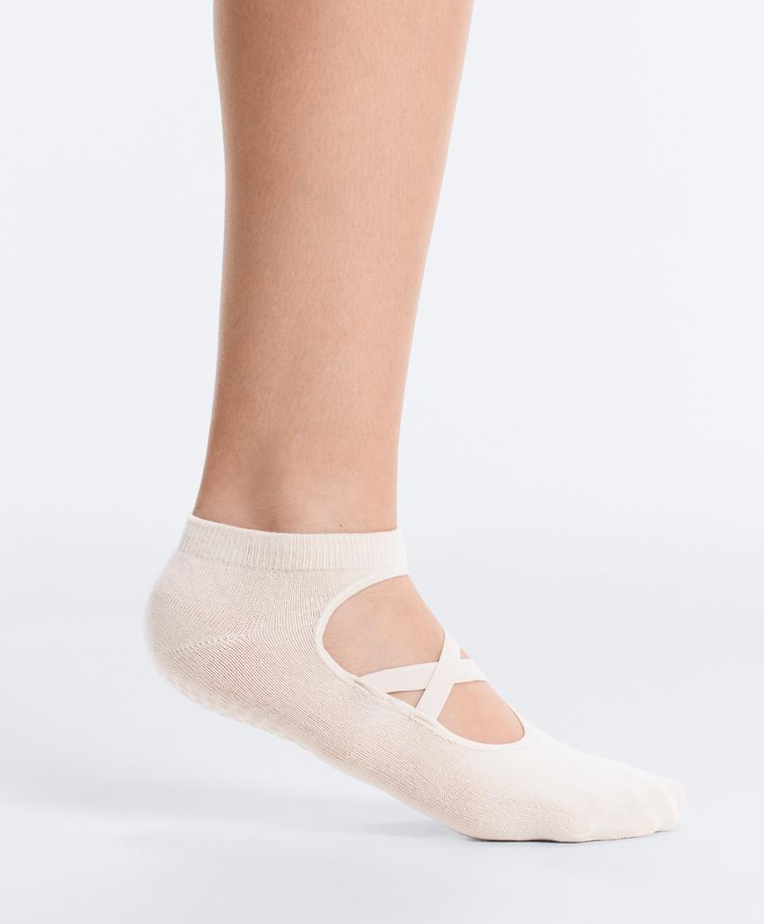 2 пары носков-sneaker из смесового хлопка с лентами для йоги и пилатеса